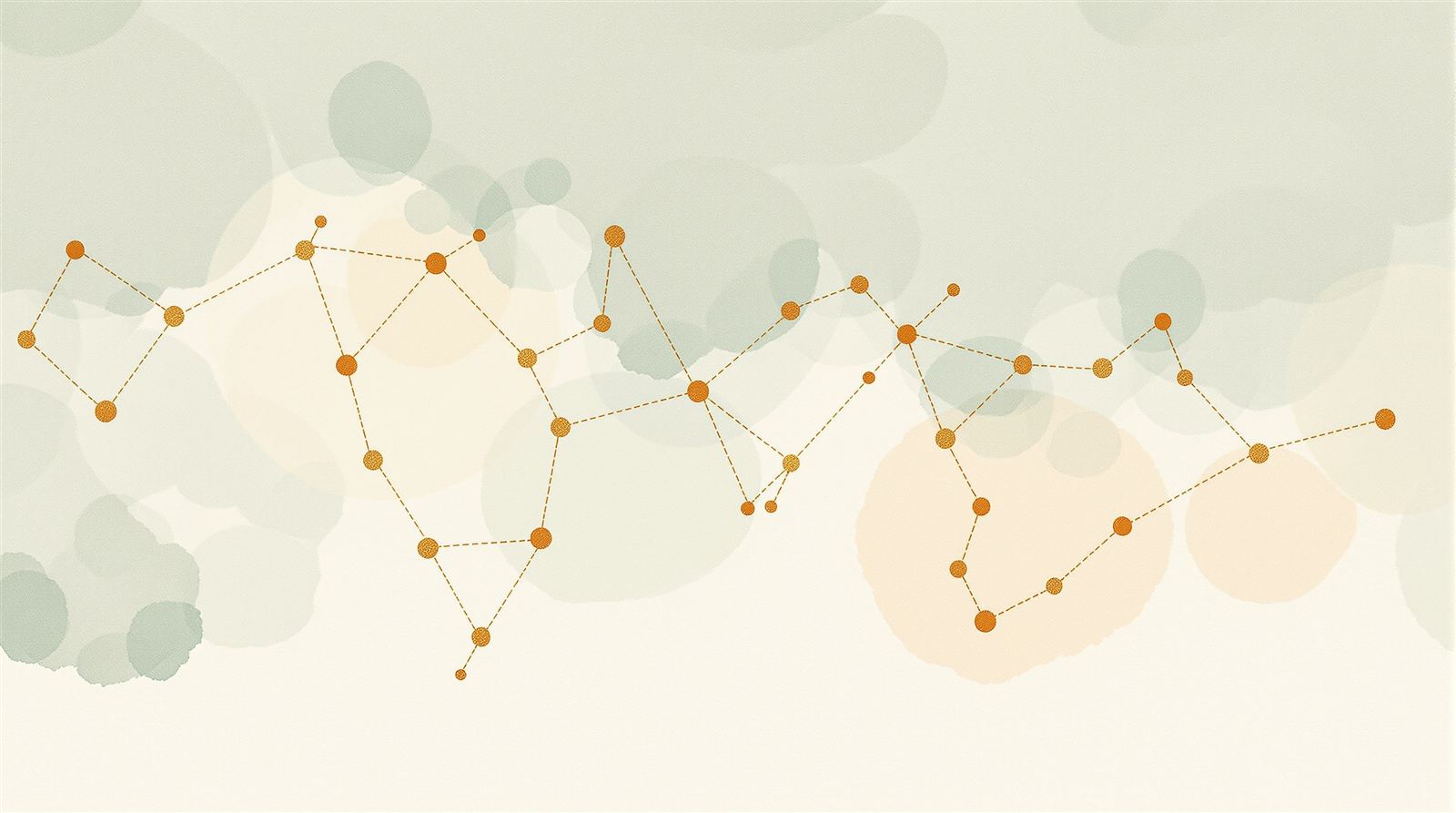 Konstellation aus verbundenen Punkten — Symbol der systemischen Arbeit